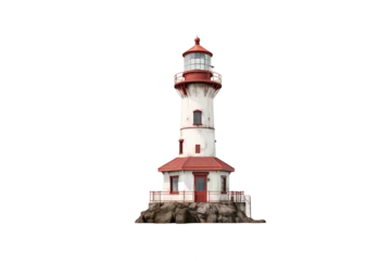 Foto op Aluminium lighthouse transparent background, Generative ai © AIstudio1