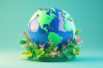 Eco Friendly Planet Earth Background, Save the World, Earth day, Environment Day. Generative AI