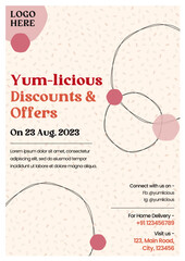 Ice cream shop a4 flyer template