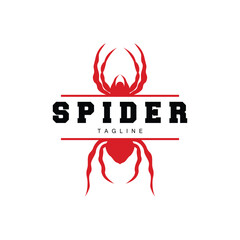 Spider Logo Animal Insect Symbol Design Simple Silhouette Illustration