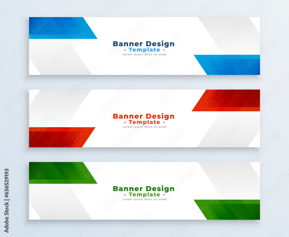 Wall mural corporate web horizontal backdrop template in set of three