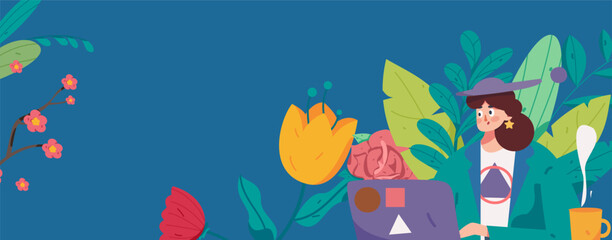 3.12 International Women's Day professional women flat character vector concept operation hand drawn illustration
