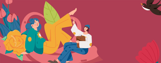 3.12 International Women's Day professional women flat character vector concept operation hand drawn illustration
