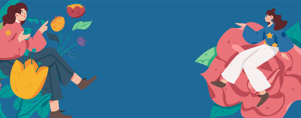 3.12 International Women's Day professional women flat character vector concept operation hand drawn illustration
