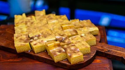 Coconut custard pudding, made of coconut milk, jaggery and eggs, also called watalappan or vattalappam.