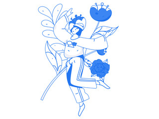 3.12 International Women's Day professional women flat character vector concept operation hand drawn illustration
