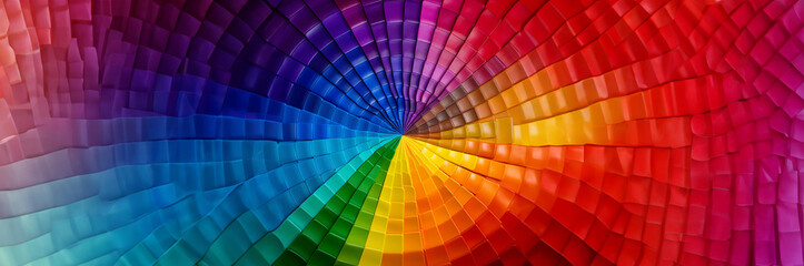Wunderschöner Hintergrund in bunten Farben für Druckvorlage in Querformat für Banner, ai generativ