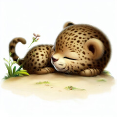 Obraz premium Digital illustration of a young Cheetah