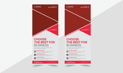 Roll up banner design template, vertical, abstract background, pull up design, modern x-banner, rectangle size.