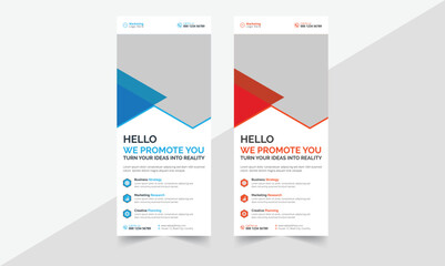 Roll up banner design template, vertical, abstract background, pull up design, modern x-banner, rectangle size.