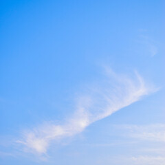 Naklejka na ściany i meble beautiful blue sky and white fluffy cloud with sunrise in the morning, natural background
