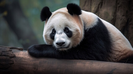 Obraz premium Panda. Generative AI