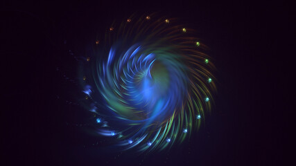 3D rendering abstract round light background