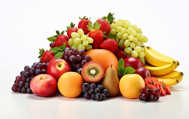 Variety of Fresh Fruits Ingredient App Icon Recipe Enhancement. Generative AI
