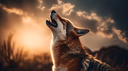 Die Stimme der Freiheit: Heulender Wolf in der Wildnis