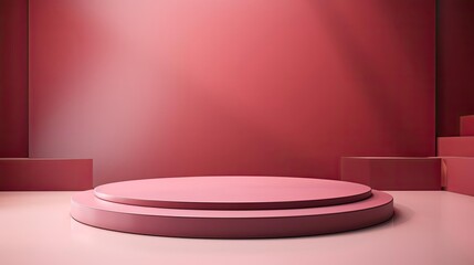 Close-up modern podium design for product display or product stand with cinematic background and lighting