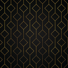 Golden abstract linear luxury style 92 pattern, square modern pattern design. - obrazy, fototapety, plakaty