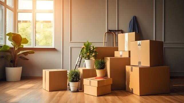 Vor dem Umzug: Kartons warten auf Ver&auml;nderungen