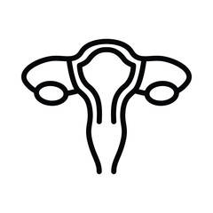 Gynecology uterus ovary vector icon