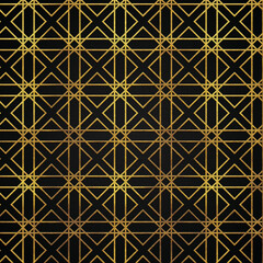 Golden abstract linear luxury style 111 pattern, square modern pattern design.