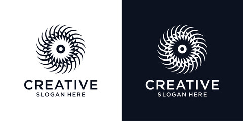 Floral ornament beauty logo design abstract