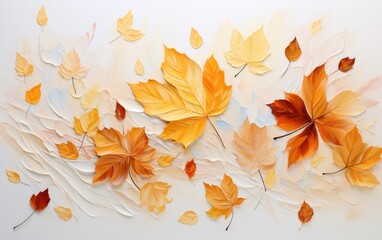 autumn leaves isolated on white