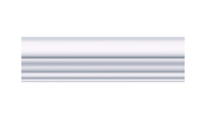 Ceiling cornice. White molding. Can be used to decorate any interior as an artistic element on house walls, ceilings, smooth surfaces. Realistic vector illustration isolated on white background.