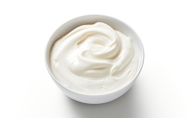 Fototapeta na wymiar Smooth Creamy Yogurt Ingredient App Icon Recipe Emblem. Generative AI