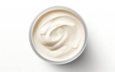 Smooth Creamy Yogurt Ingredient App Icon Recipe Emblem. Generative AI