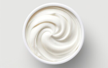Smooth Creamy Yogurt Ingredient App Icon Recipe Emblem. Generative AI
