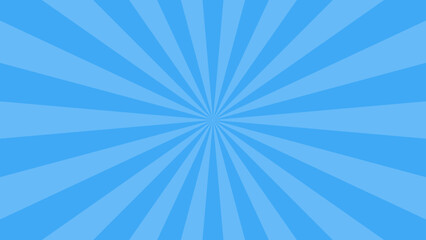 Simple Flat Blue Light burst Effect vector background