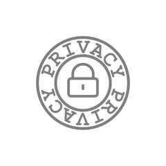 Privacy icon isolated on transparent background