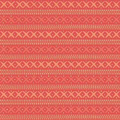 hand drawn crosses, dots. ethnic motif. orange repetitive background. vector seamless pattern. geometric illustration. fabric swatch. wrapping paper. continuous design element for textile, home decor