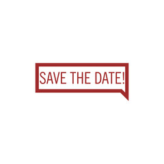 Save the date icon isolated on transparent background