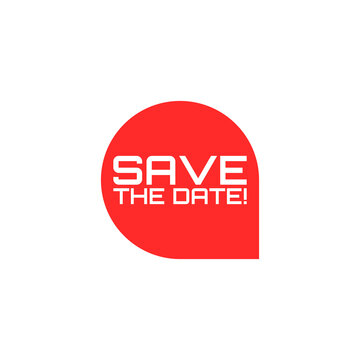 Save the date icon isolated on transparent background