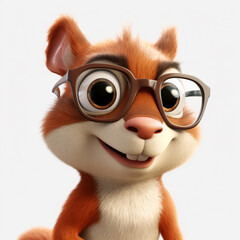 Fototapeta premium Cute animals generative ai. Cartoon colorful.