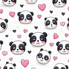 seamless pattern with panda