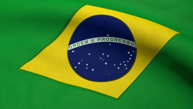 Brazil Flag Loop Animation Background