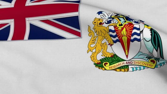 British Antarctic Territory Flag Loop Animation Background