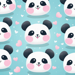 Fototapeta premium panda pattern 