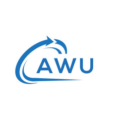 AWU letter logo design on white background. AWU creative initials letter logo concept. AWU letter design.	
