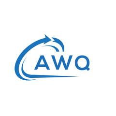 AWQ letter logo design on white background. AWQ creative initials letter logo concept. AWQ letter design.	
