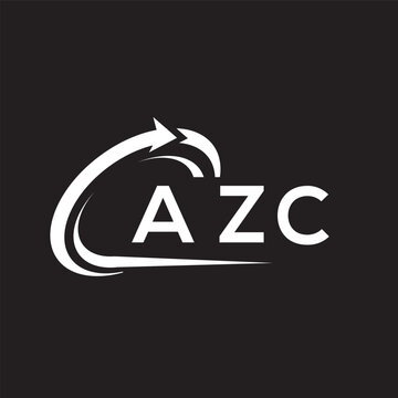 AZC letter logo design on black background. AZC creative initials letter logo concept. AZC letter design.
