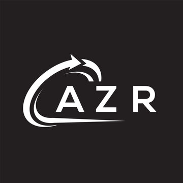AZR letter logo design on black background. AZR creative initials letter logo concept. AZR letter design.

