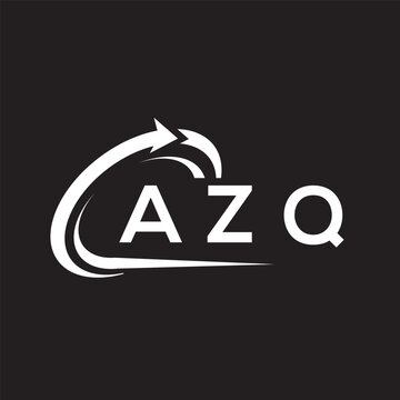 AZQ letter logo design on black background. AZQ creative initials letter logo concept. AZQ letter design.
