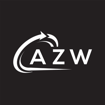 AZW letter logo design on black background. AZW creative initials letter logo concept. AZW letter design.

