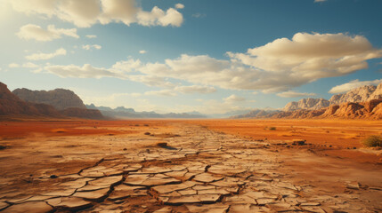 Fototapeta na wymiar a breathtaking brown desert 