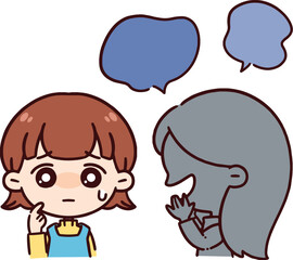 噂話を聞かされて困る主婦
