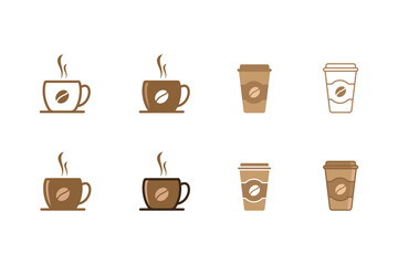 Collection of vector icon or logo coffee, element icon or logo designs for your coffee business