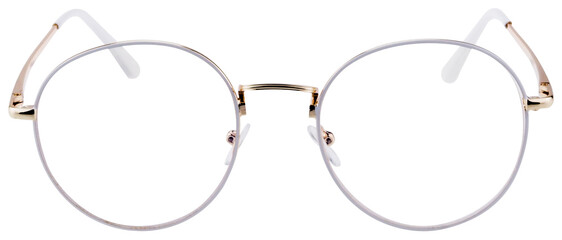 Oval glasses with transparent background